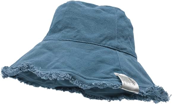 Amazon.com: ZAJ Raw Edge Distressed Bucket Hat Fringe Edge