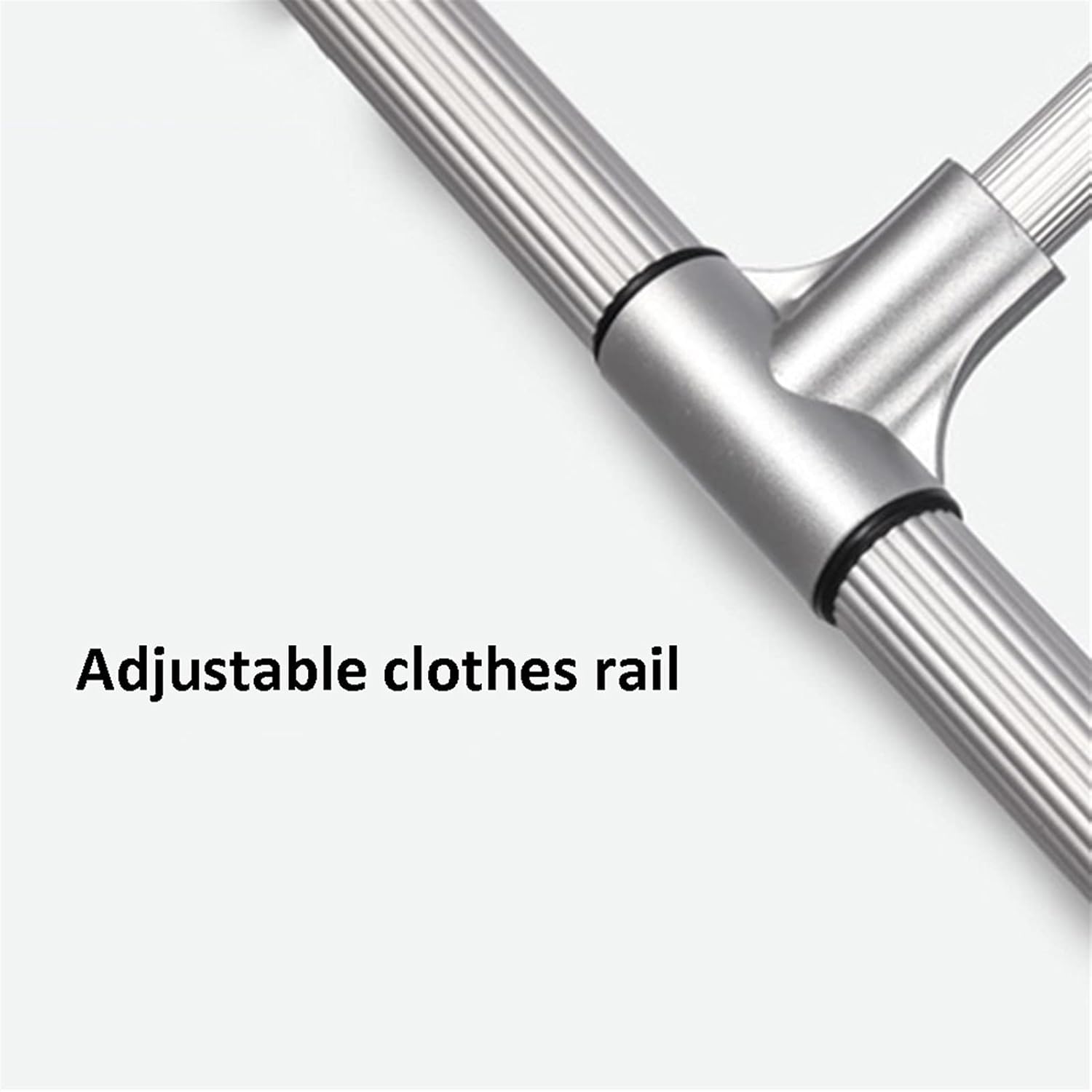Adjustable Aluminum Closet Rails, Space-Saving Wardrobe Organizer, Heavy-Duty Hanger Rods, Lifting Storage System, Supports 30kg, Fits 830-1150mm Closets