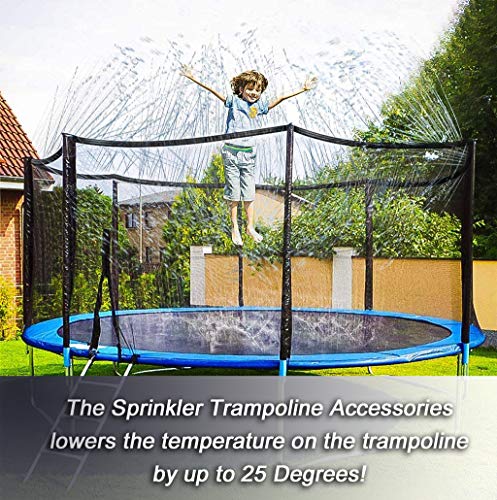Trampoline Sprinkler,Outdoor Trampoline Waterpark Sprinkler Water Toys for Kids Backyard,Trampoline Accessories Sprinkler for Water Play,Games,and Summer Fun in Yards (49ft)