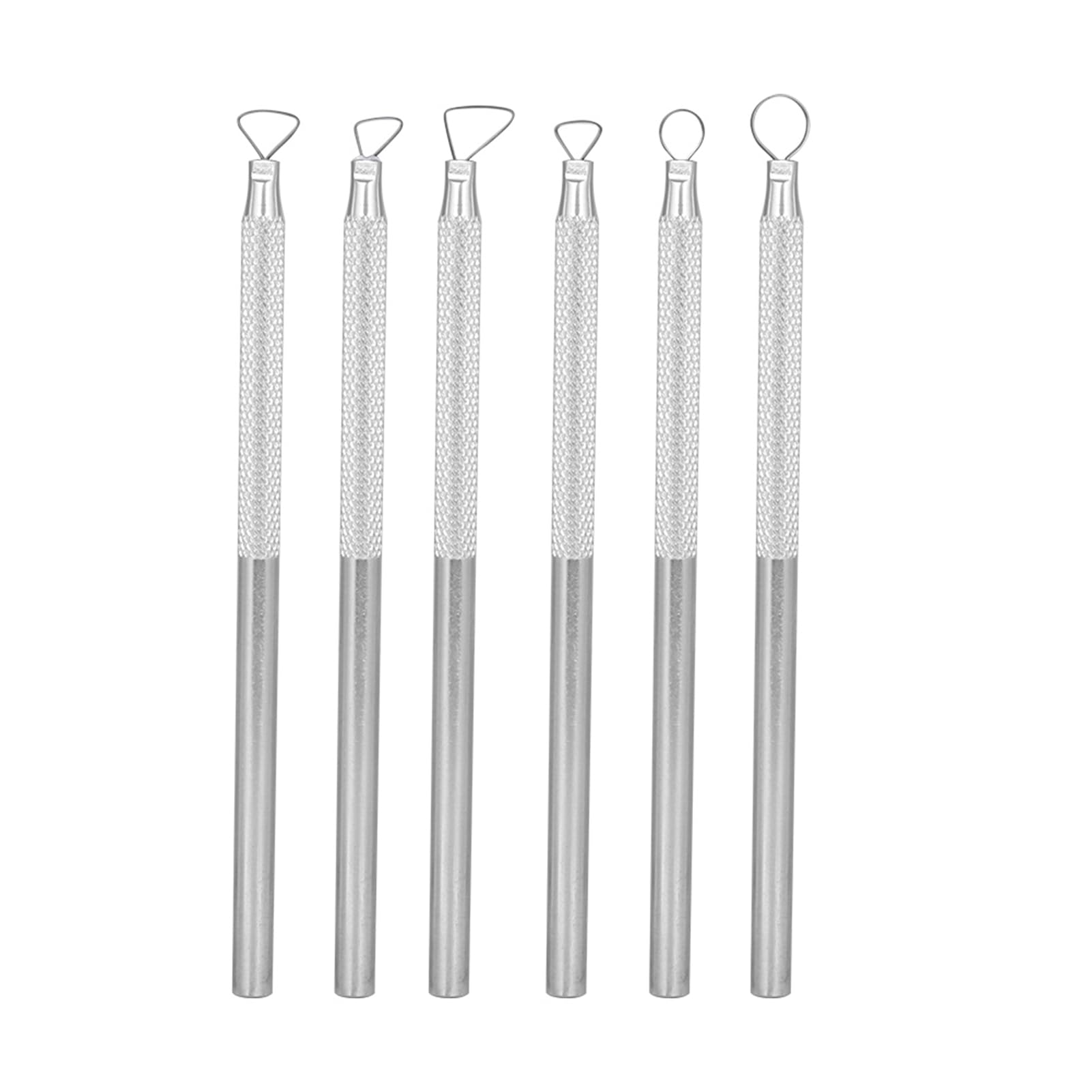 6Pcs/Set intaglio Raschietto, Incisione punta cava intagliatore Argilla incisione Scultura Strumenti in Lega di Alluminio, per Fanghi Goffratura Modellatura Lisciatura e intaglio dell'argilla