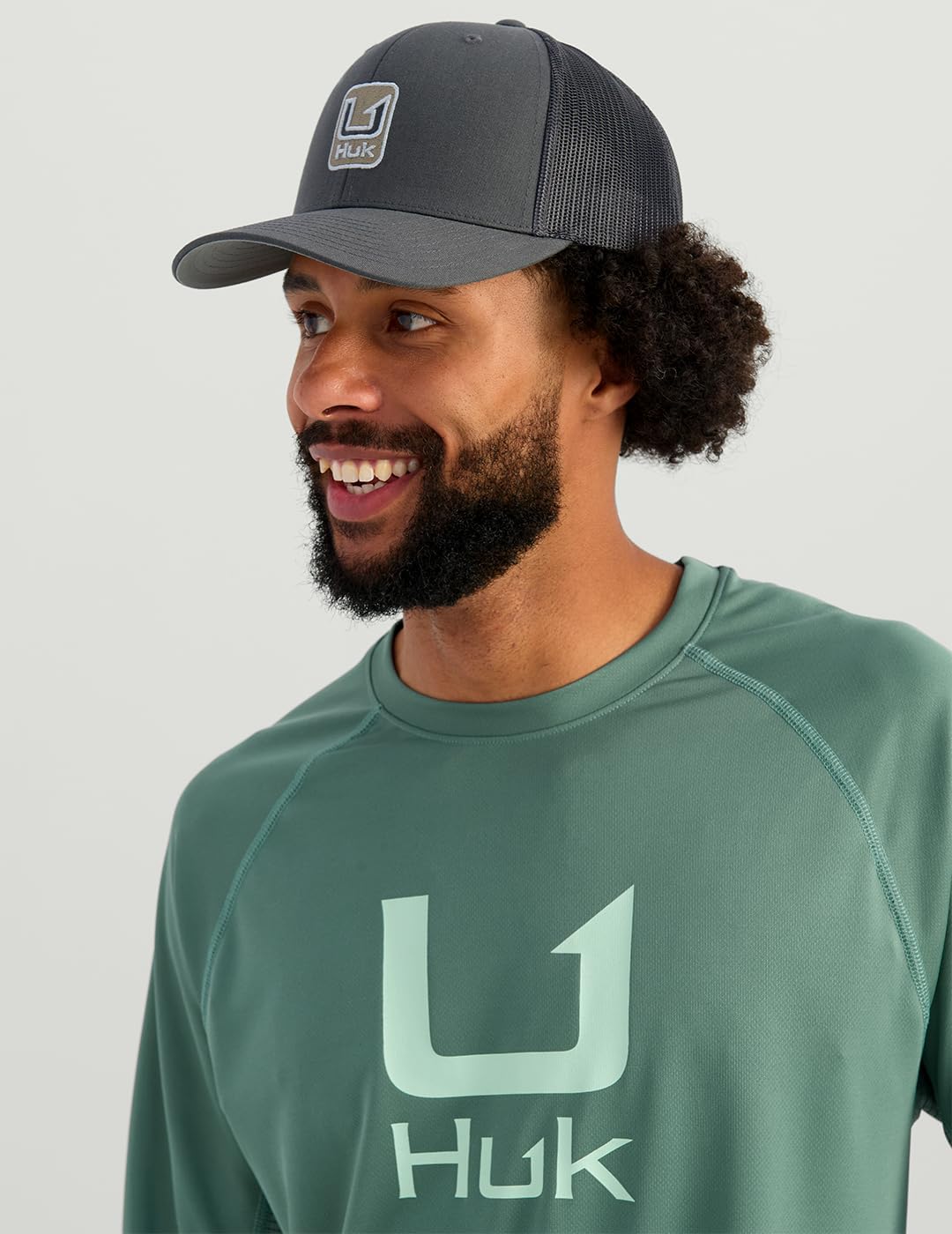 HUK Mens Icon Crew Shirt, Long-Sleeve Performance Fishing Shirt