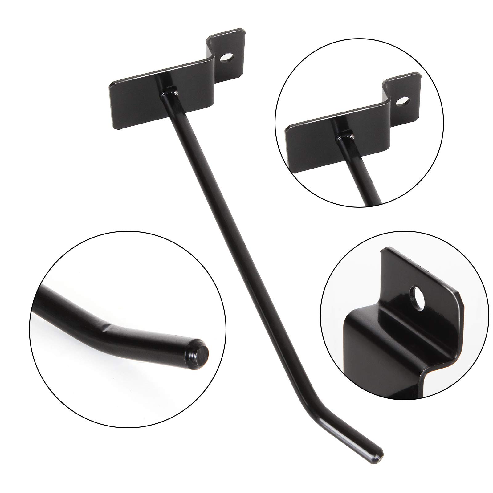 32PCS Slatwall Hooks, (16 Each 4inch and 6inch) Slatwall Panel Hook