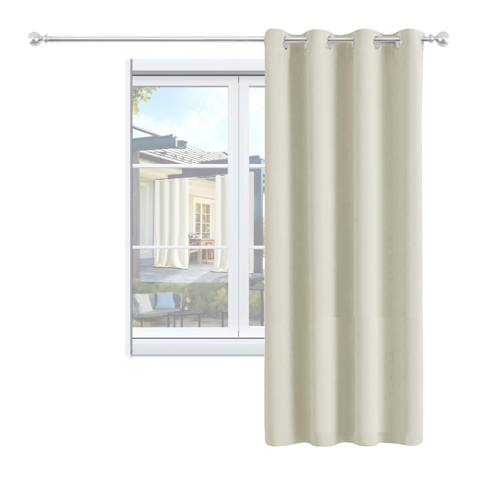 Rideaux occultants pour chambre et salon espace cosy 101 cm
