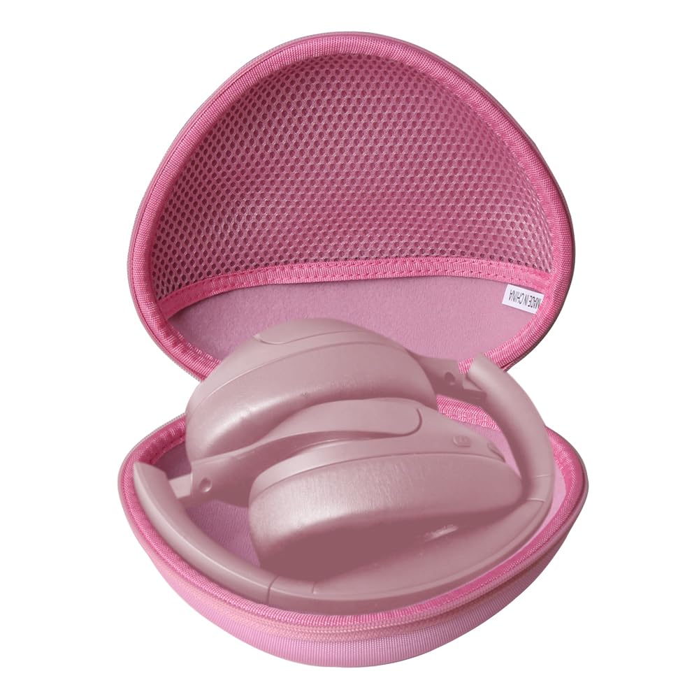 Adada Hard Travel Case for TOZO HT2 Hybrid Active Noise Cancelling Headphones (Pink)