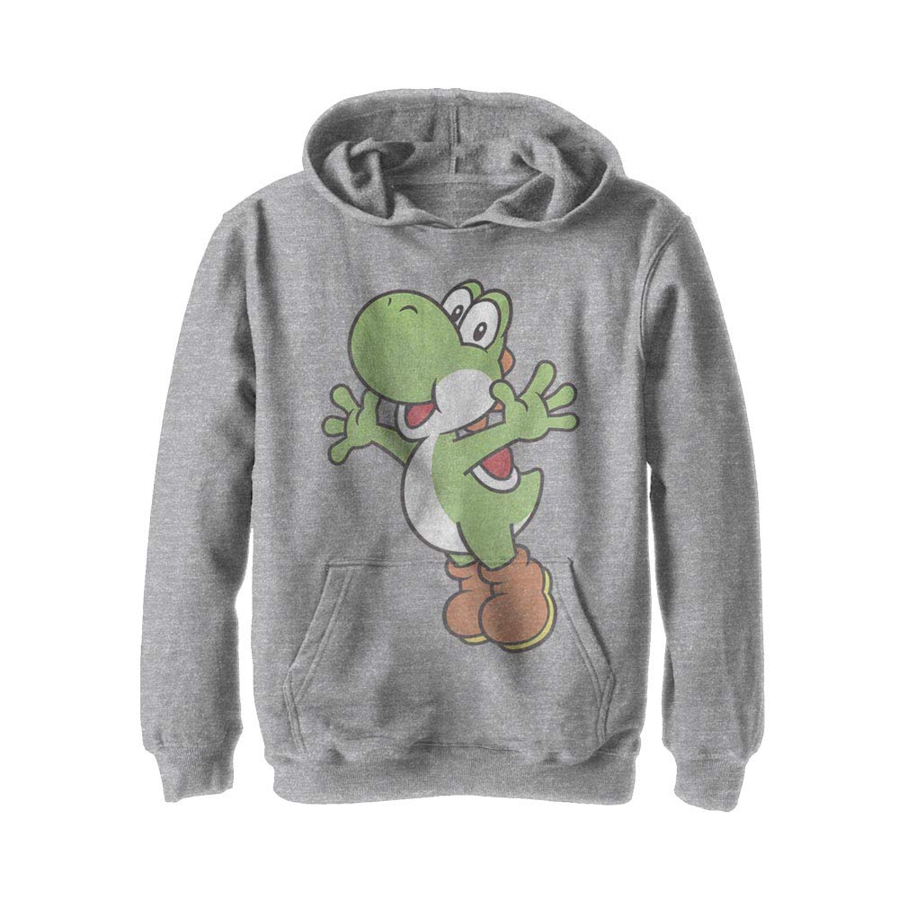Nintendo Girls' Hooded Pullover Fleece, Athletic Heather, L