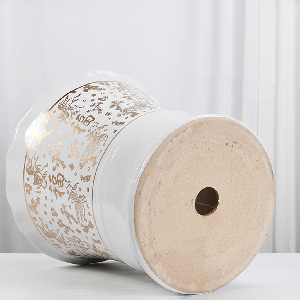 Doniczka Ceramiczna Duża Bardzo Duża Doniczka Domowa Europejski Styl Salon Lądowanie Drzewko Fortuny Doniczka Duża Średnica Wazon Doniczki Roślinne-35 * 35CM(32 * 30CM)