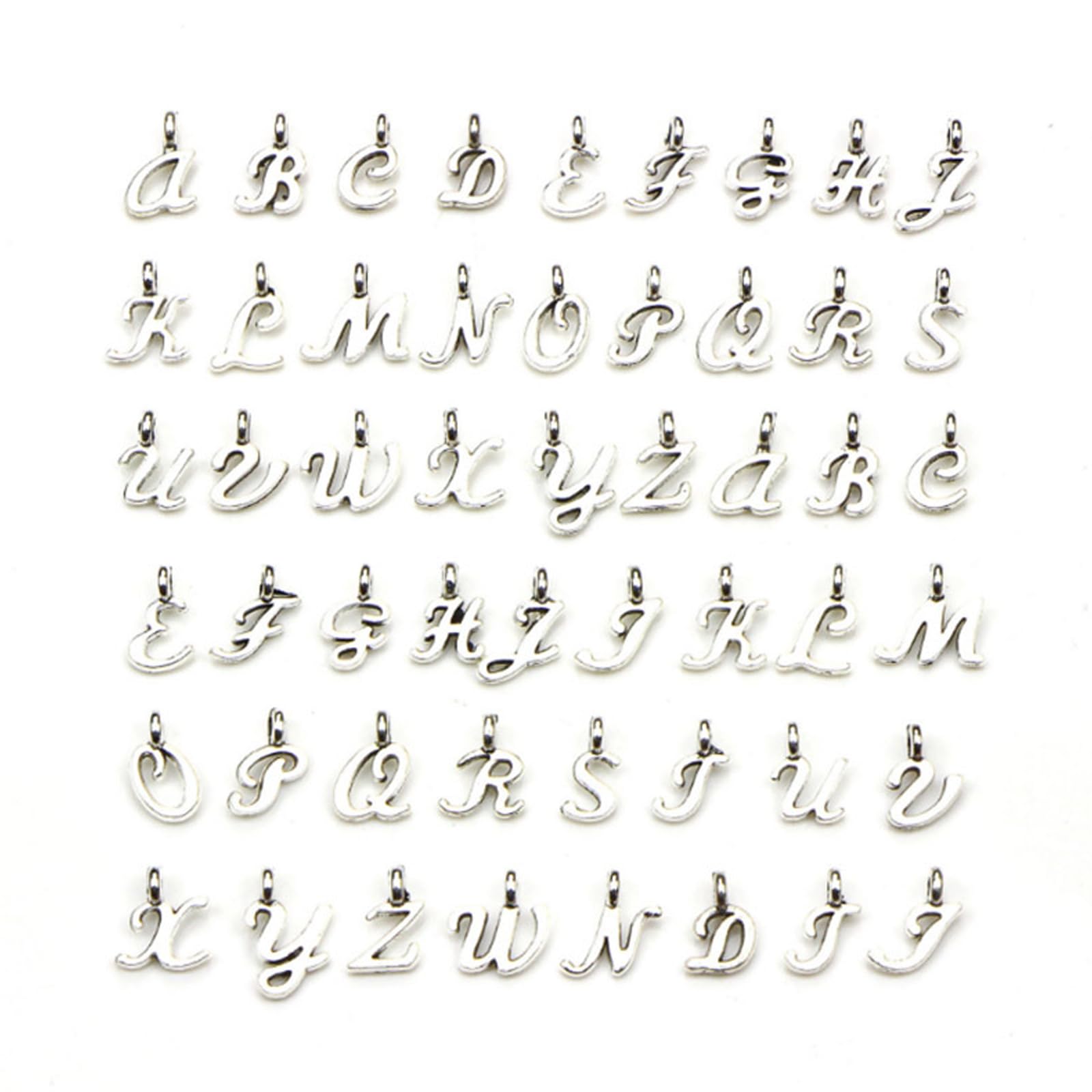 Xindojuz Letterbedels voor het maken van sieraden, alfabet A-Z gouden letterbedels bulk, mini metalen letterhanger voor armbanden, doe-het-zelf polsbandjes, ketting (goud), 0.63 inches, Zink, Geen