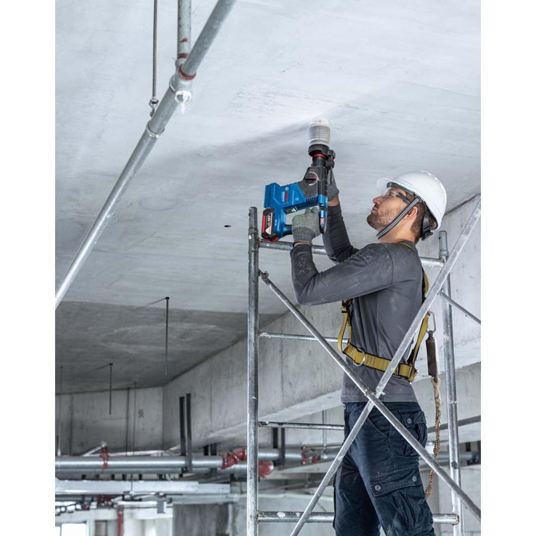 Bosch Professional GBH 187-LI Akülü Kırıcı Delici (18 Volt, SOLO, 2,4 J, Betonda Delme Çapı: 24 mm, One Chuck: farklı aksesuarlar tek mandrenle kullanılabilir) (Akü Dahil Değildir) Mavi