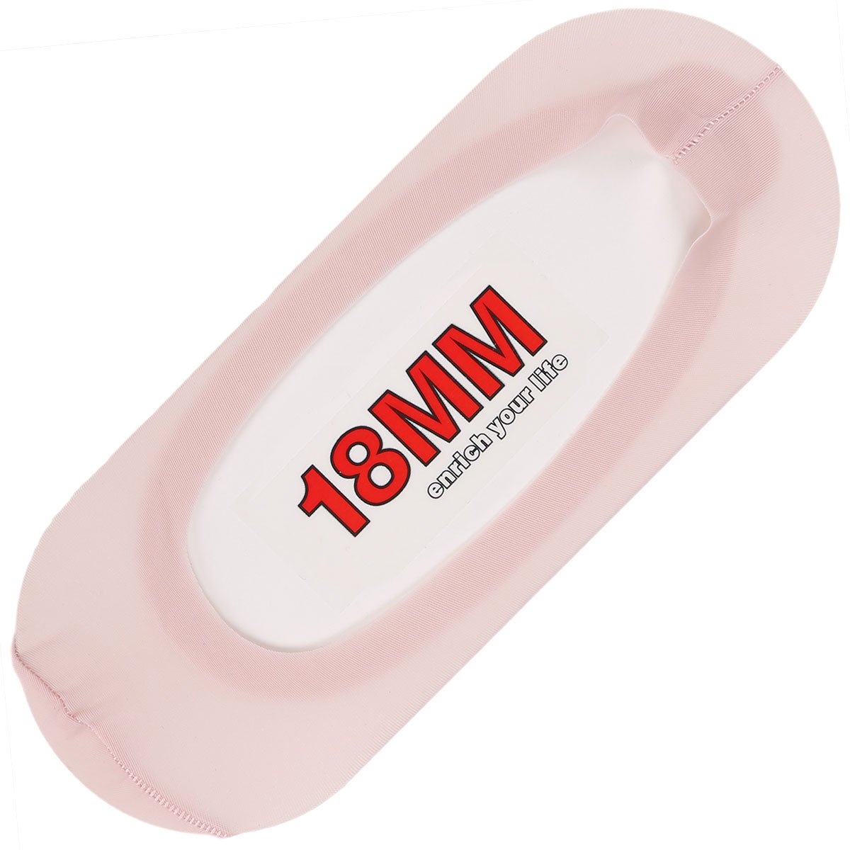 18Mm Women's Pink Silicon Strap Invisible Footsies Shoe Liner Trainer Ballerina Socks (Pink)