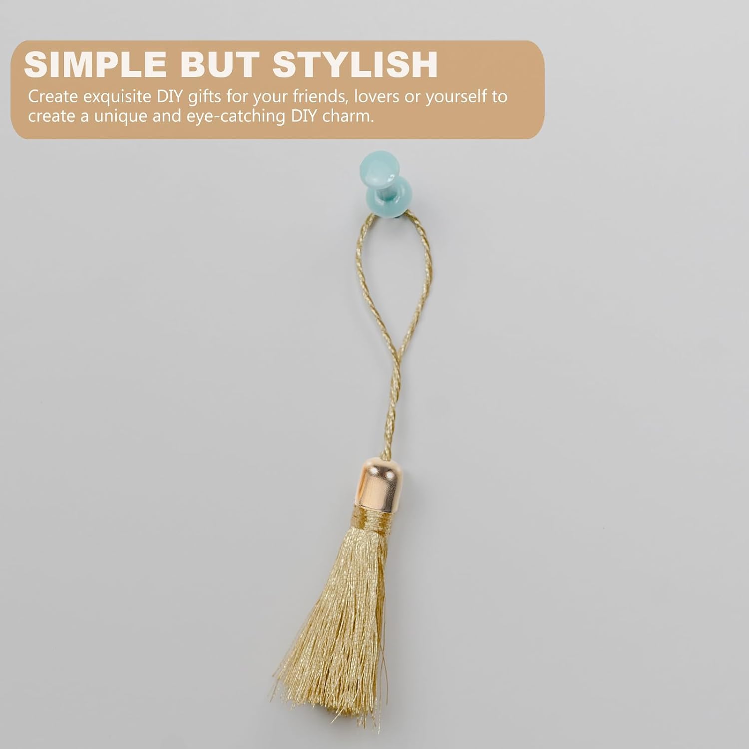 100PCS Suede Fiber Tassel End Caps Metal Crimp Cord Ends for Jewelry Making Ear Accessory Findings DIY Necklace and Earring Craft Supplies