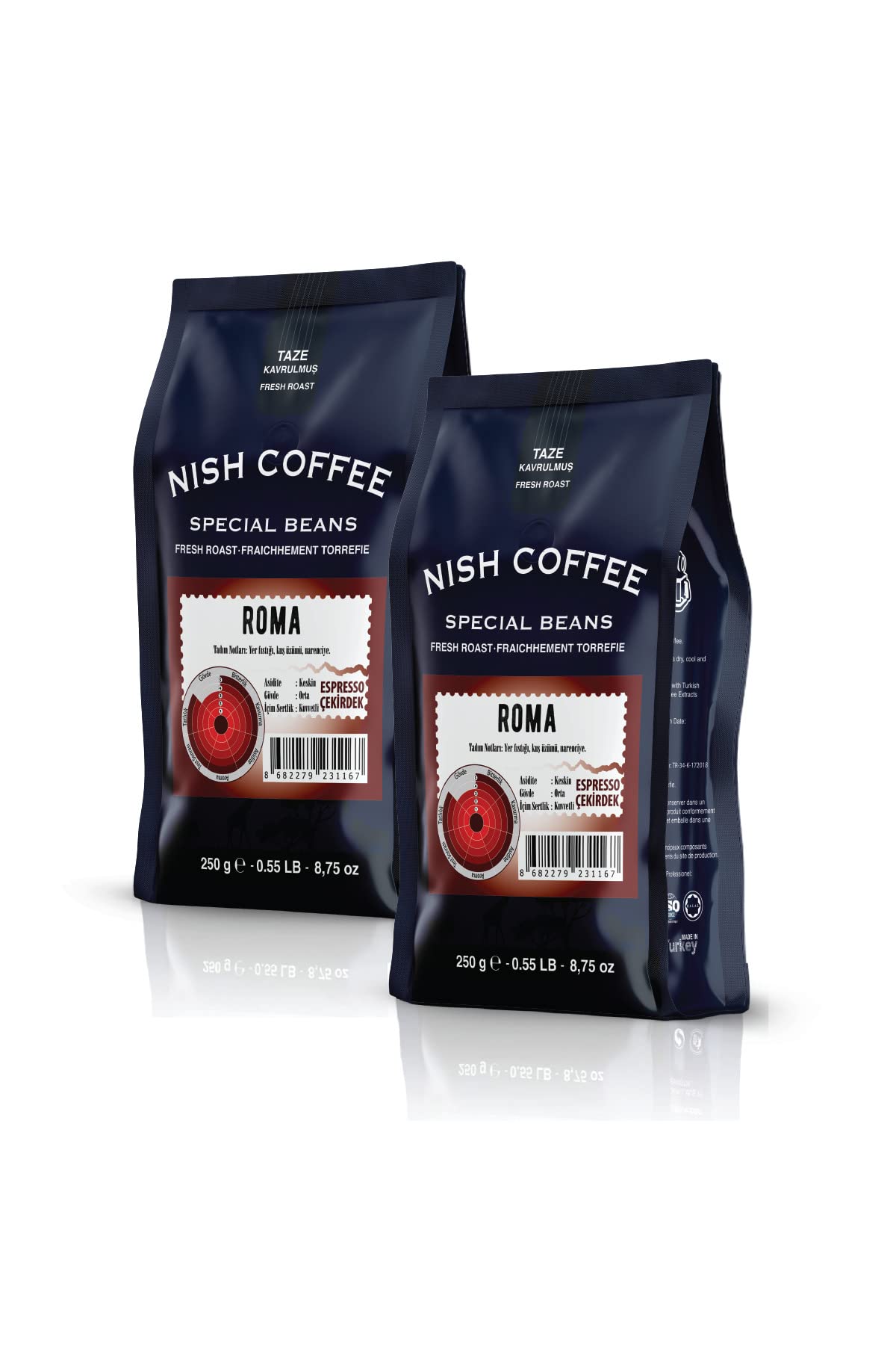 Nish Espresso Kahve Roma 2x250 gr - Çekirdek