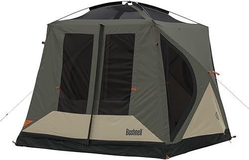 Bushnell Tent Instant Pop Up 3P 4P 6P 8P Hub Style Tents Best Pop Up Tent for Camping, Hiking, Family Camping, Hunting, Fishing, and Basecamp