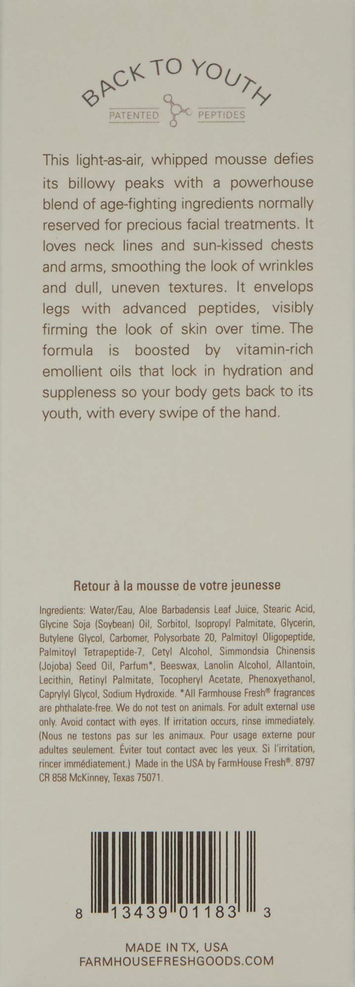 FarmHouse Fresh Moon Dip Back to Youth Ageless Mousse for Hands, Oatmeal, 2 fl. oz.