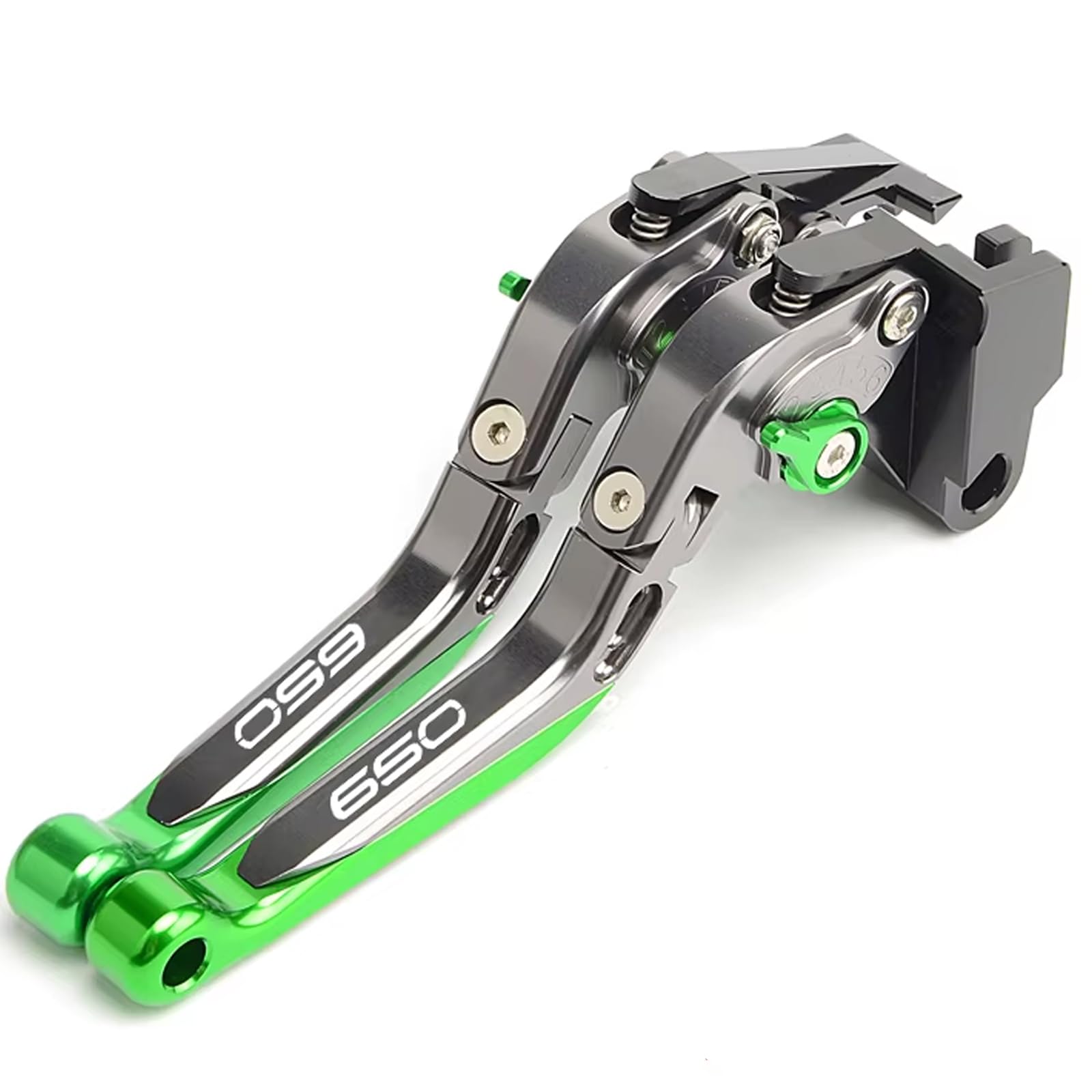 Für Kawasaki Z650 Z 650 2017-2026 Ninja650 VERSYS650 650CC VULCAN S 650 VN650 EN650 Motorrad Brems- und Kupplungshebel verstellbar ausziehbar (grün)