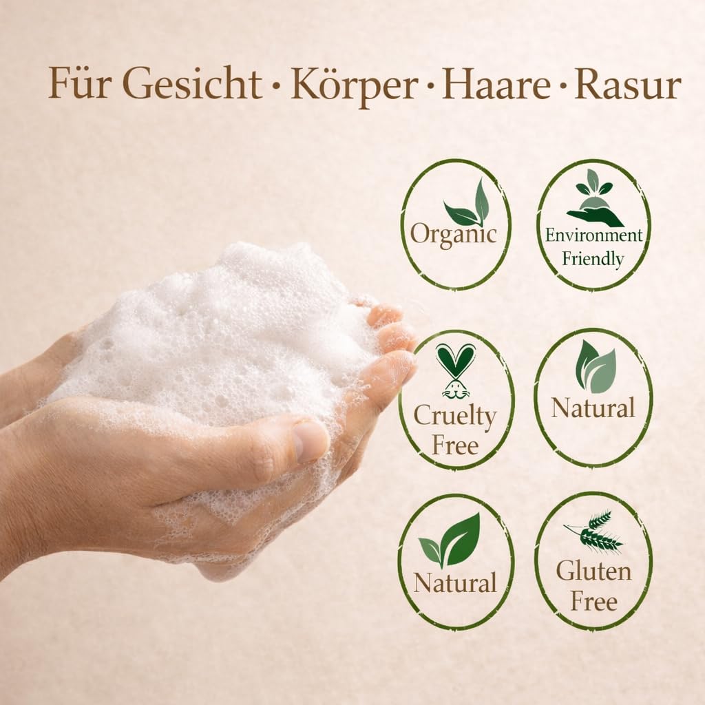 5x Aleppo Seife 60%-40% - mit Olivenöl 60% & Lorbeeröl 40% - Naturseife – Haarseife, Gesichtsseife & Körperseife – Vegan, Palmölfrei, Ohne Künstlichen Duftstoffe – Traditionelle Seife für Haut & Haare
