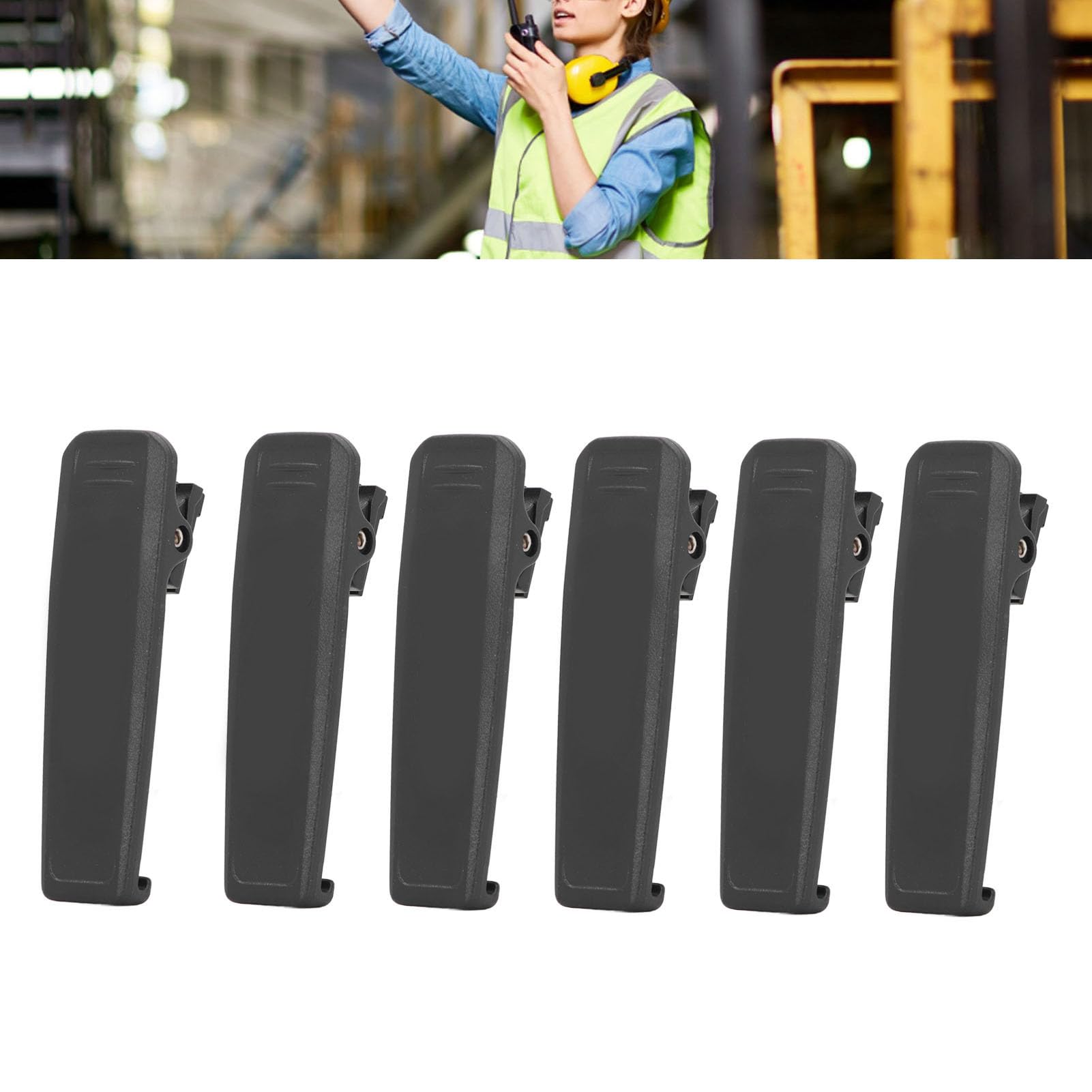 Lot de 6 Clips de Ceinture de Rechange pour Radios IC F1000, IC V10MR, IC F2000D, IC F2000T, IC V88, IC U88, Compatibles avec Batteries BP-279 BP-280