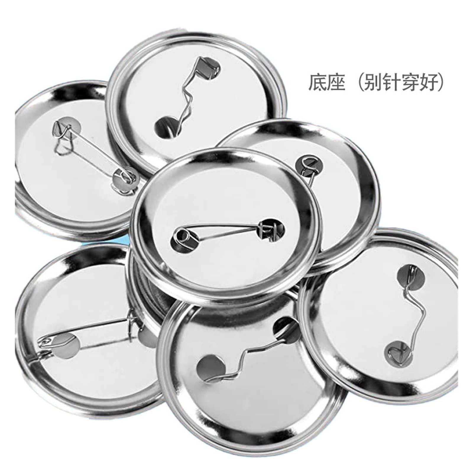 300 szt. Puste przypięte z powrotem metalowy przycisk przypinany Materiały eksploatacyjne Części do odznaki Button Maker(32MM)