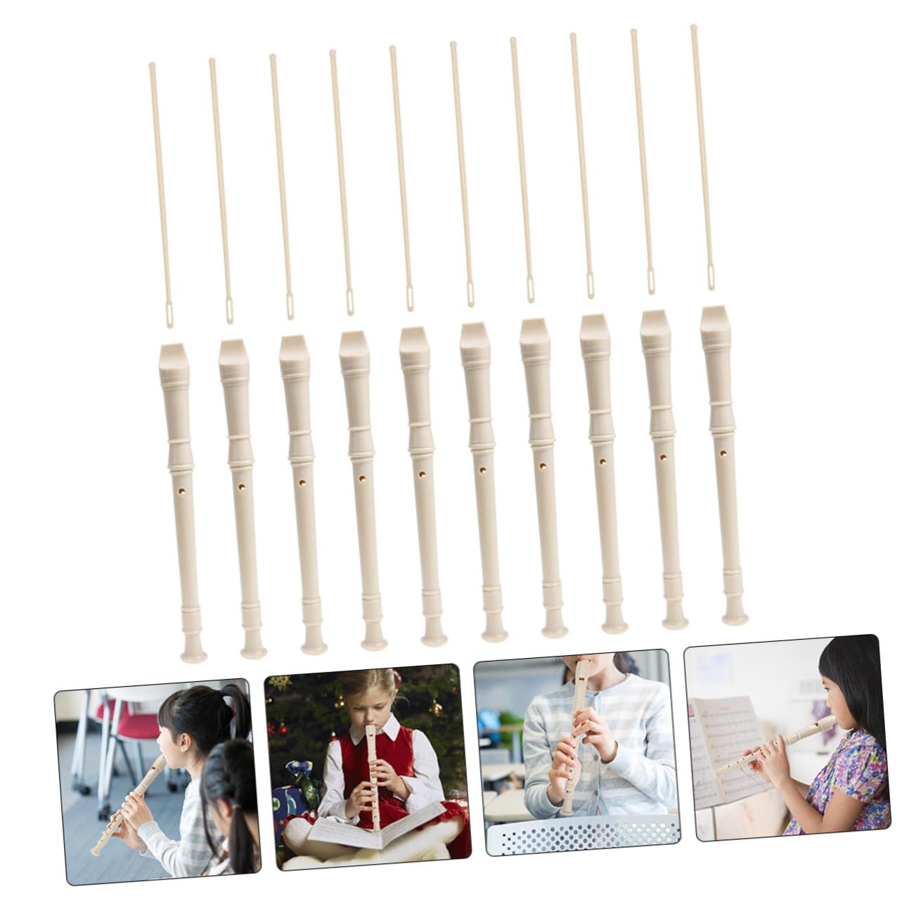 Clarinete de 8 Agujeros de Resina Beige, 1 Juego para Estudiantes | Decoracion Colegio, Ligero y Fácil de Llevar, Juguetes Baratos Niño Niña, Instrumentos Musicales Niño Niña