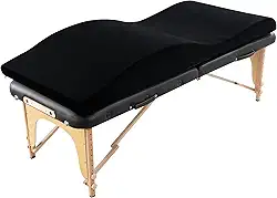 HOMBYS Colchão ergonômico de espuma curvilínea para massagem, colchão de mesa de massagem com capa de veludo removível, almofada antiderrapante para cama de cílios apenas para salão de beleza (cama