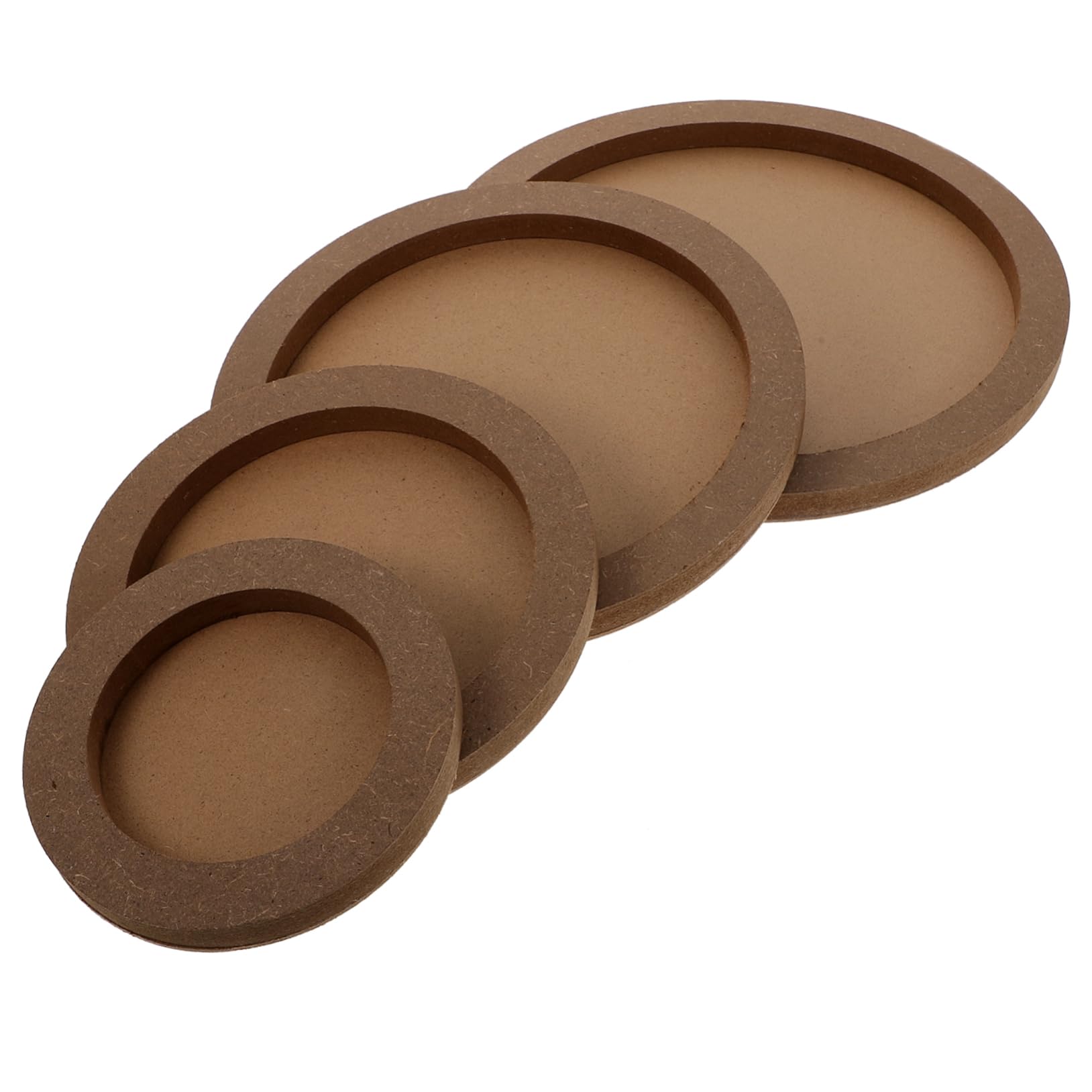 Lurrose 4pcs Clay Frames for Clay Artwork Round Decorative Photo Frames for Boys and Girls Crafts and Home Decor Easy to Paint and Personalize