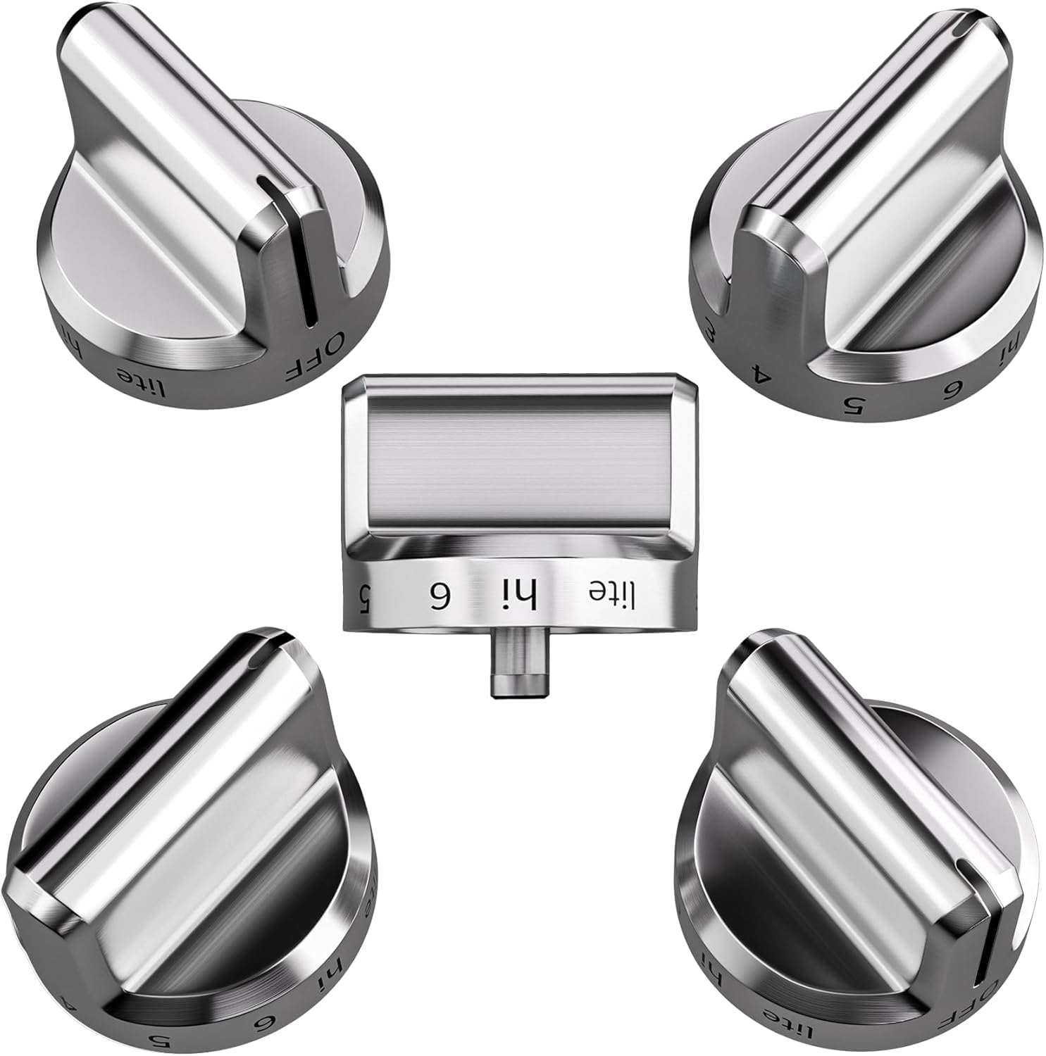 EIOLWJIEO A026804 5304502763 for Frigidaire Gallery Stove Knobs, Replace for Frigidaire Gas Stove Knob, Compatible with Frigidaire FGGF3035RF FGGF3045RF DGGF3046RF Stove Cooktop, 5 Pack