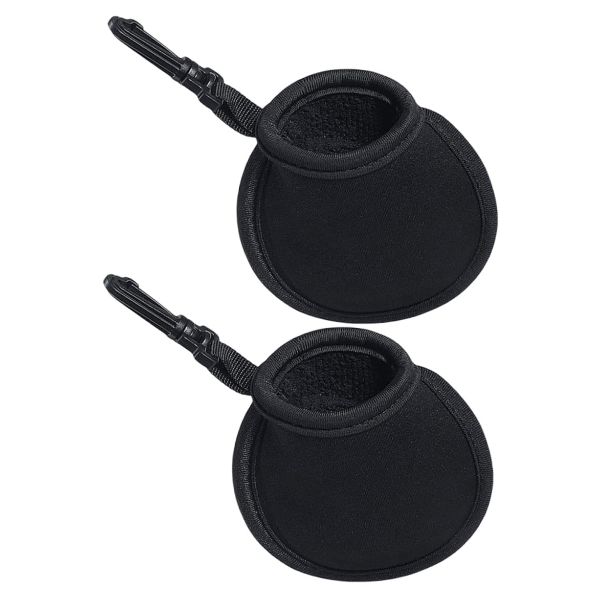 Toyvian 2pcs Golf Cleaner Bags: Ball Utility Bags with Soft Interior Tee Holder Ball Protector Portable Golf Carry Pouch for Men Black