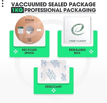 eSUN PLA+ Filament 1.75mm 1KG, 3D Printer Filament Dimensional Accuracy +/- 0.03mm, 1kg Cardboard Spool(2.2lbs) 3D Printing Filament, Fits for Most FDM 3D Printers,Bone White
