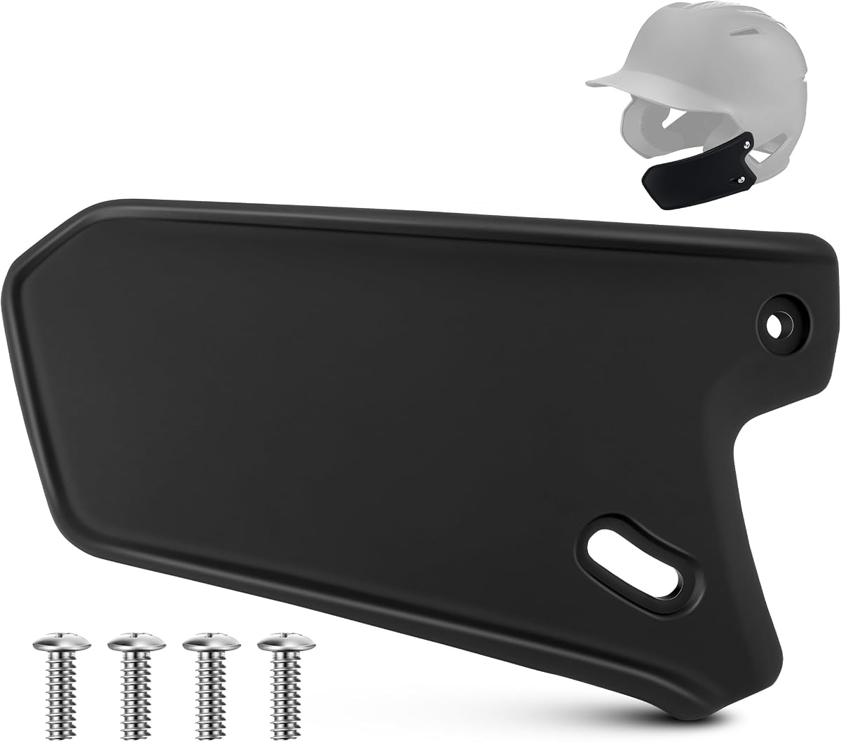 Black Matte Batting Helmet Face Shield Compatible with EvoShield XVT Helmet | Youth Baseball Helmet Jaw Guard, Right-Handed Hitter, Moisture-Wicking Padding, Face & Jaw Protection, Easy Install