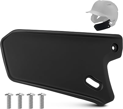 Feekoon Batting Helmet Face Shield Compatible with EvoShield XVT Batting Helmets, Black Matte Youth Baseball Helmet Jaw Guard for Face Jaw Protection, Moisture Wicking Padding, for Right Handed Hitte