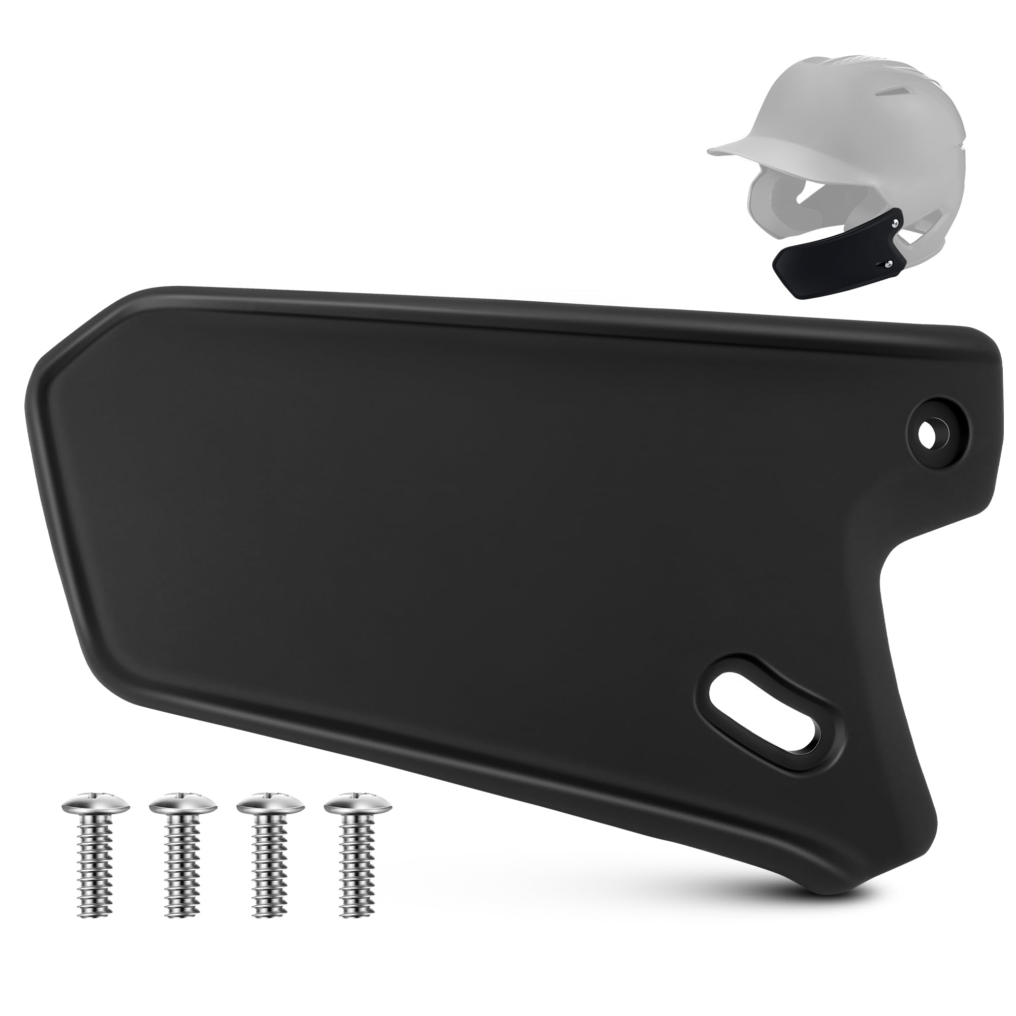 Feekoon Batting Helmet Face Shield Compatible with EvoShield XVT Batting Helmets, Black Matte Youth Baseball Helmet Jaw Guard for Face Jaw Protection, Moisture Wicking Padding, For Right Handed Hitte