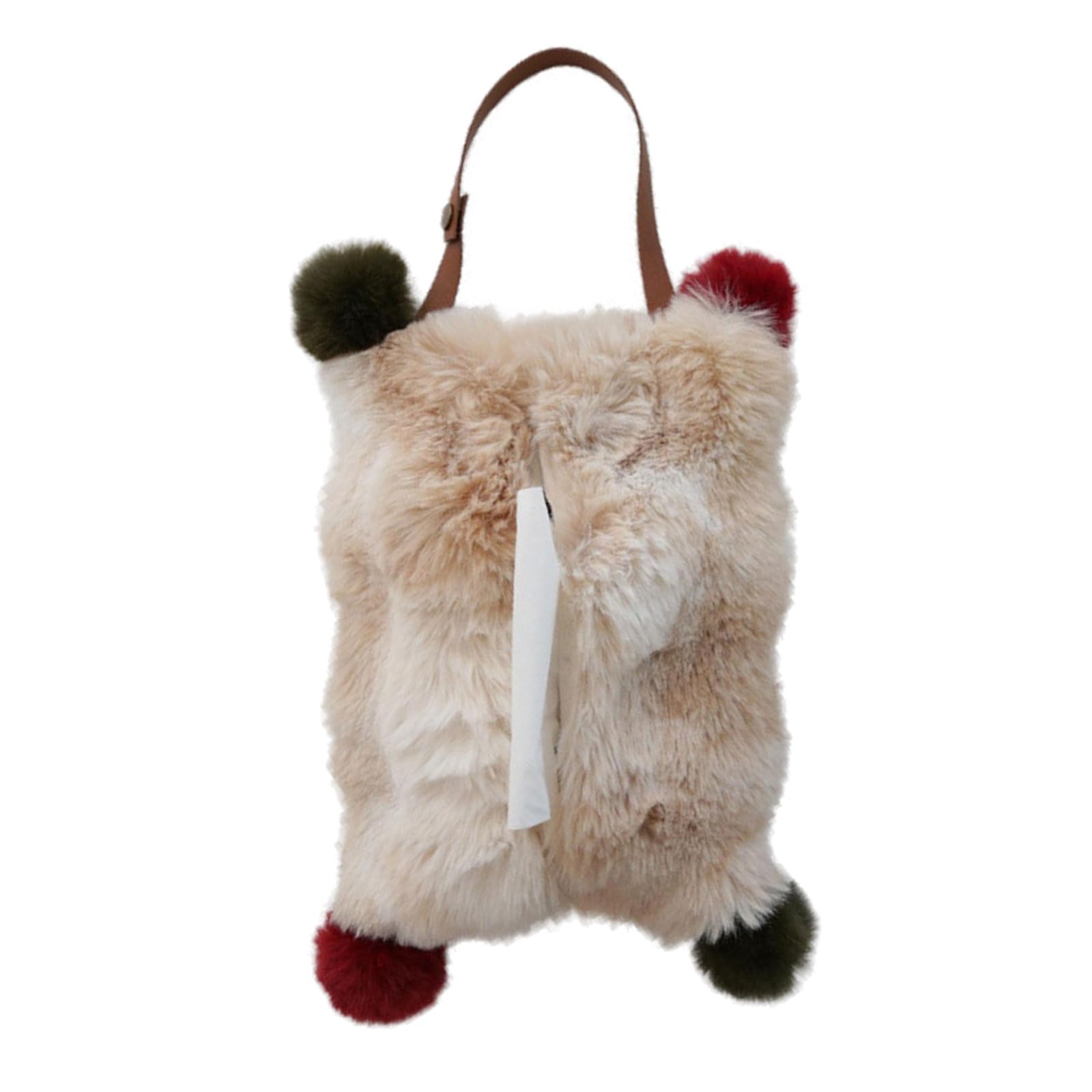 Tissue Cover, Unique Plush Tissue Organizer, Sturdy Paper Pouch for Stylish Adult Bedroom Dispenser
