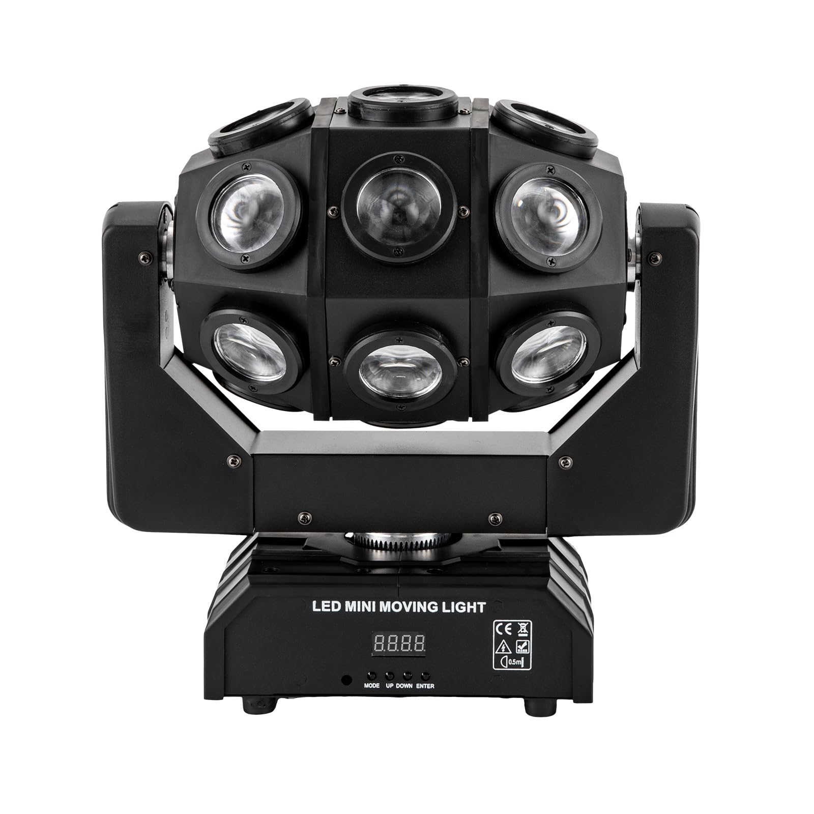 Luz de discoteca para fiestas, LED con cabeza móvil, luz RGB para DJ, proyector controlado por música, luces de discoteca, reflector de efectos DMX, para KTV, reunión familiar, boda, cumpleaños