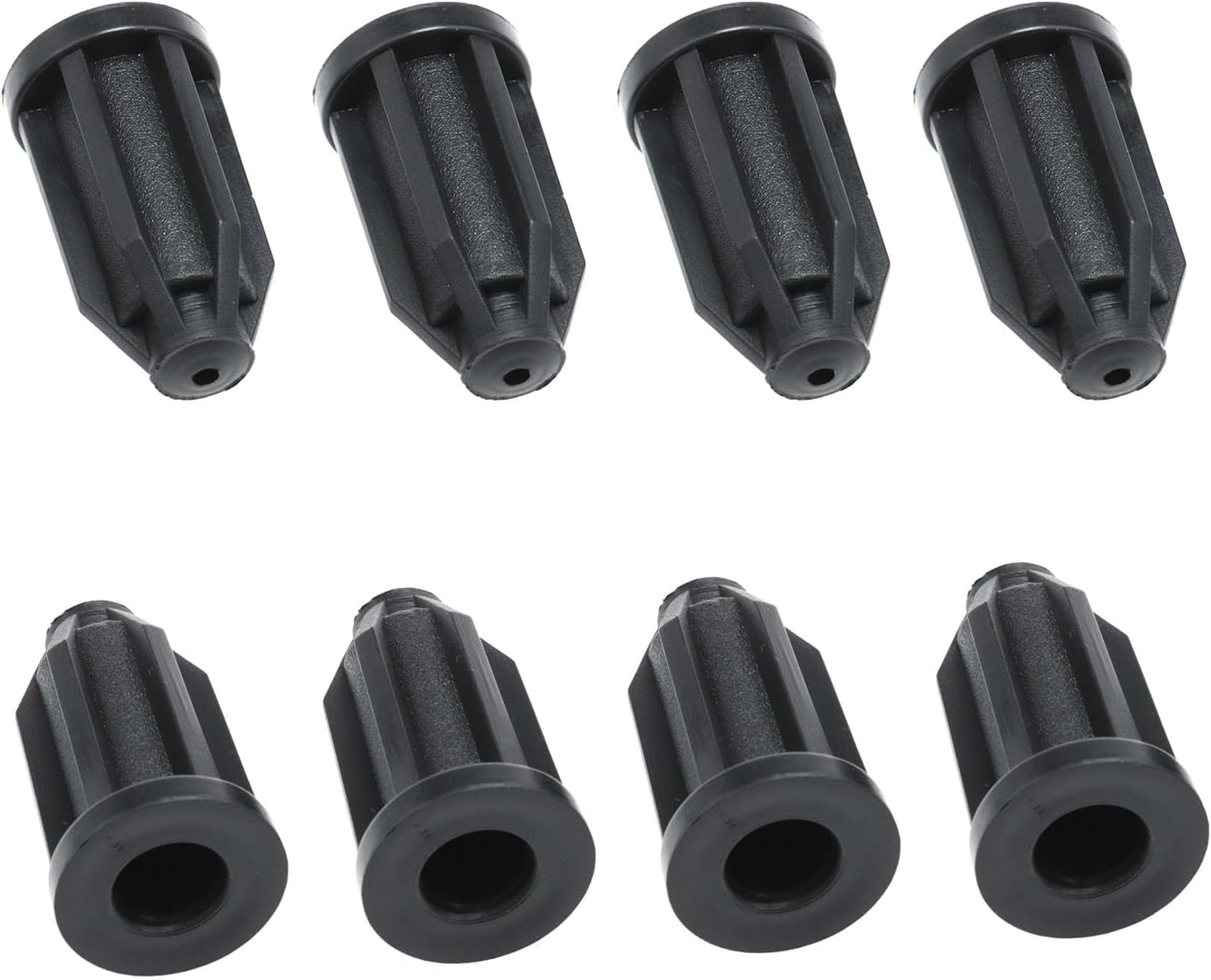 Black Plastic Caster Socket Sleeve Round Inserts 7/16" Caster Rod Socket CoverSuitable for Objects Such as Chairs with Swivel Casters 8PCS