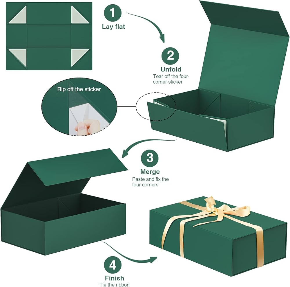 Amazon.com: HavrePac 6 Pack Large Gift Boxes 13.8x9x4.3 Inches