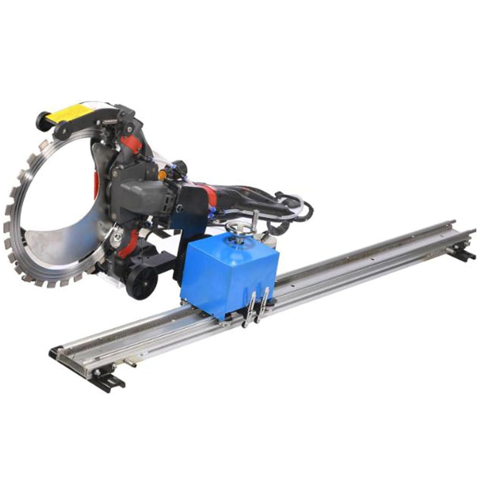 PixCy Rieles Guía Lineales de Aleación de Aluminio 70 mm para Sierra de Hormigón y Corte de Baldosas Cerámicas,con Soporte Automático de 1.5-3 m, Balancín Giratorio y Control Remoto 1.5m
