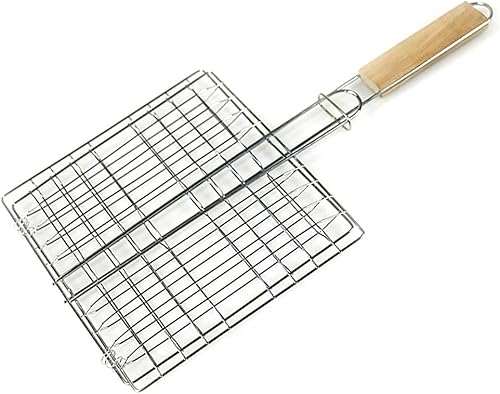 Estante para asar pescado para parrilla, estante para patas de pollo, cesta para parrilla, cestas para parrilla de verduras para parrilla al aire