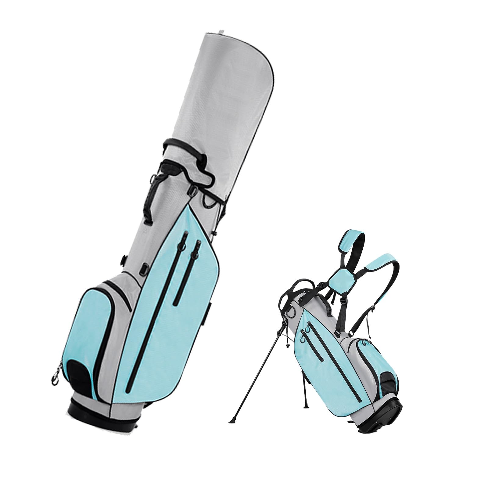 Bolsa De Golf Ligera For Hombre Y Mujer, Bolsa De Transporte De Golf con Soporte Estable, Múltiples Bolsillos De Almacenamiento con Cremallera Y Ganchos