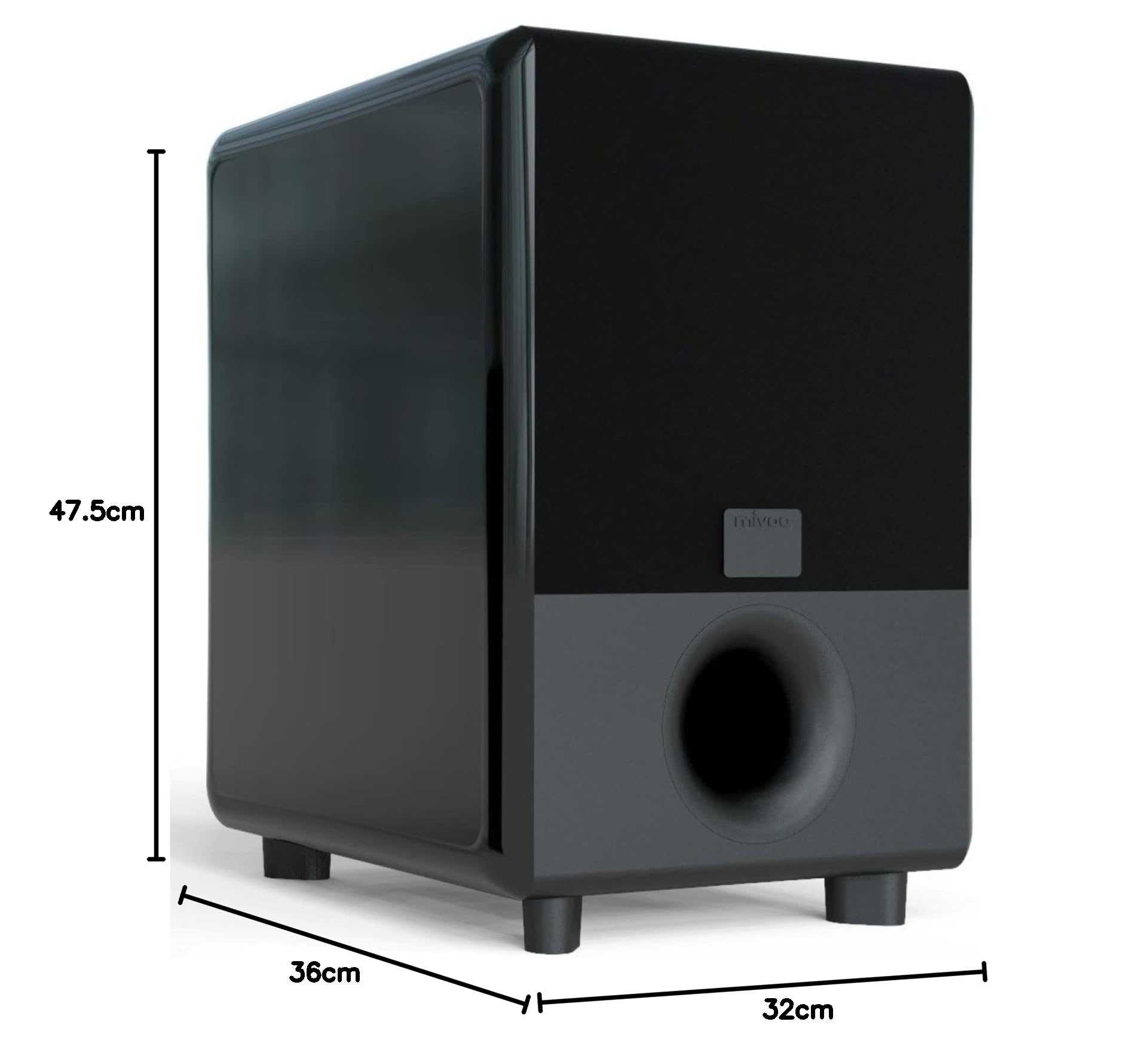 Hype 10 G2 HiFi Aktiv Subwoofer Schwarz 10 Zoll 300W 20 bis 180Hz für Heimkino und Musik