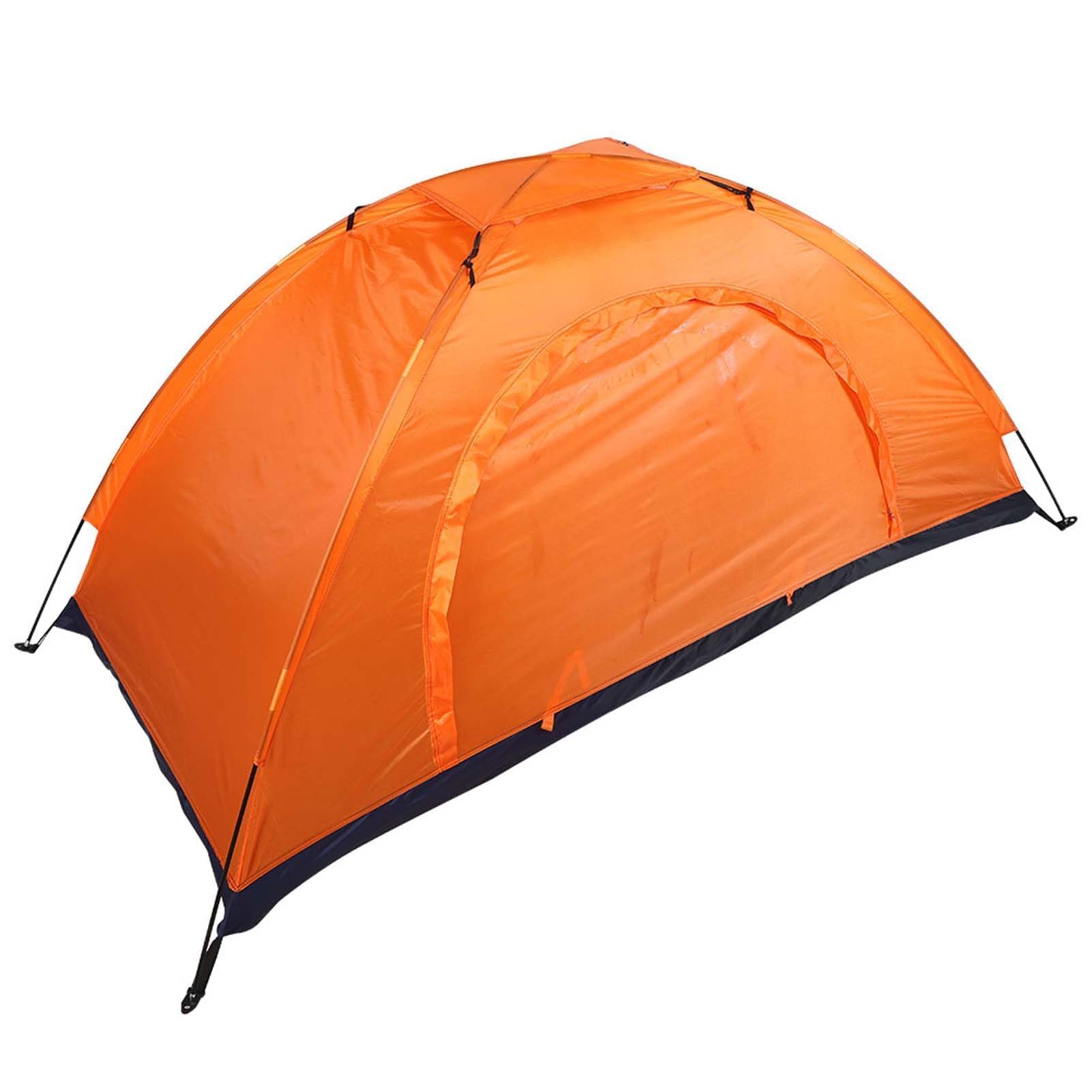 Namiot 2 Osoby, Namiot Kempingowy, Wodoodporny Namiot Rozkładany, 1 Osoba, Ultralekki Namiot Jednoosobowy do Użytku na Zewnątrz, Biwakowania, Wędkowania, Wspinaczki (ORANGE)