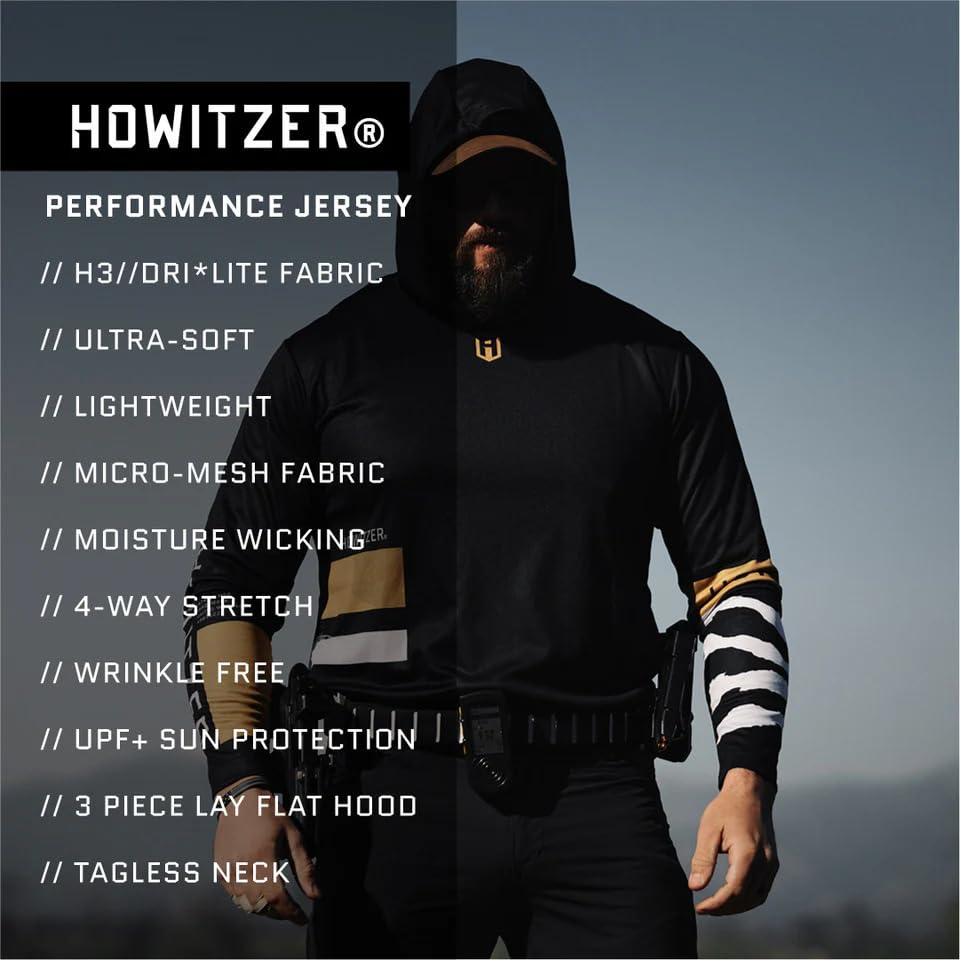 Howitzer Men's Performance Hoodie Pullover Stand MFG Athletic Sun Protection Ultra-soft moisture wicking4