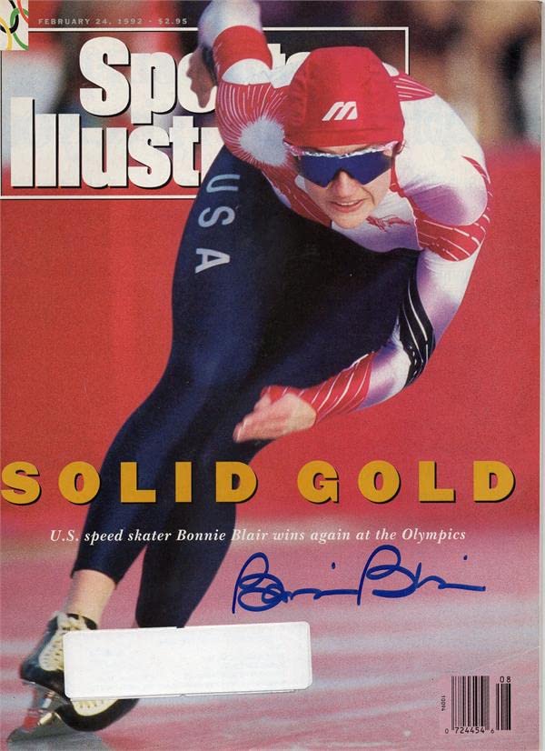 Autograph Warehouse 687566 Bonnie Blair Autographed Sports Illustrated Speed Skating 1992 Olympics Magazine-image-16