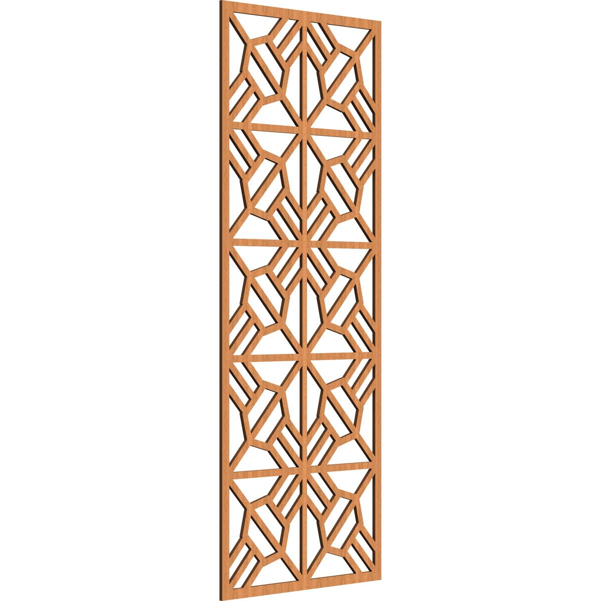21 3/8"W x 54 3/8"H x 1/4"T Auburn Decorative Fretwork Wood Wall Panels, Cherry