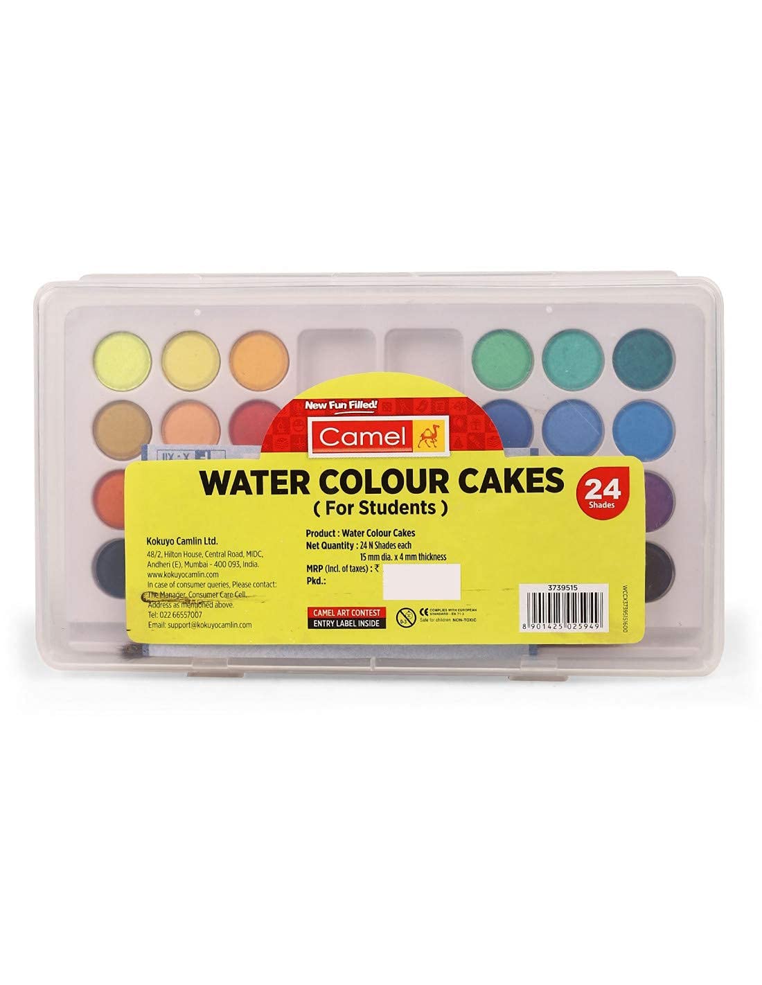 CAMIL WATER COLOUR CAKE 24 SHADE ( 5 PS)