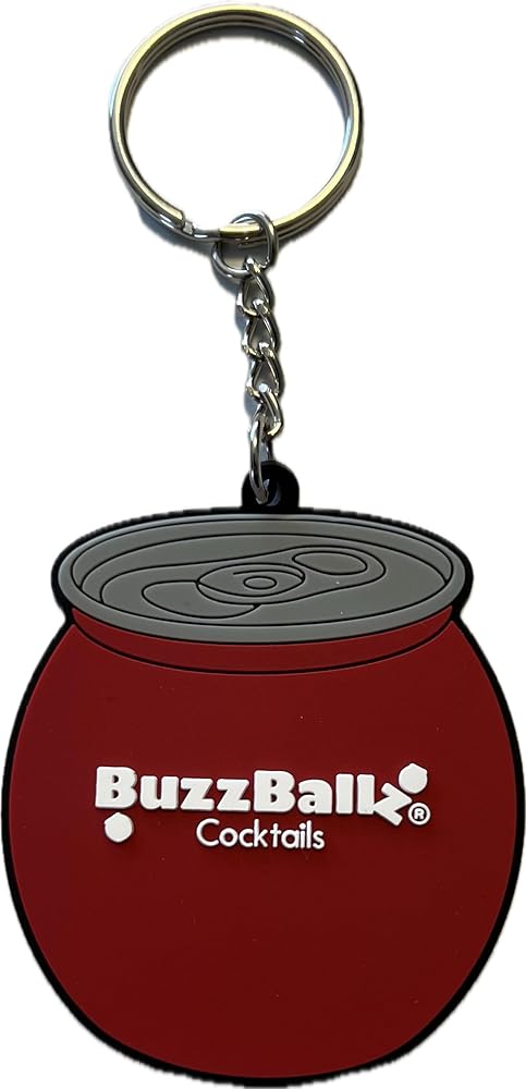 B'z BUZZ!! キーホルダー Buzz Ball Z Cocktails Branded Keychain, Red and Black, Novelty