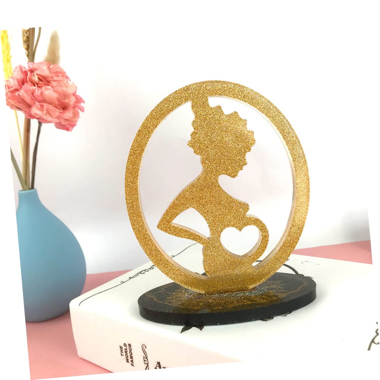 Abaodam 5juegos Molde De Silicona Para Adornos De Époxy Moldes Para Decoración Del Día Madre Incluye Base y Diseño De Corazón Para Manualidades