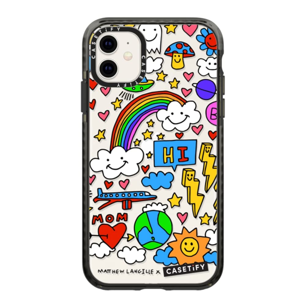 CASETiFY インパクトケース iPhone 11 - Hi By Matthew Langille - クリア ブラック