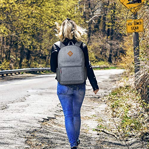 CoolBELL Backpack Casual Daypack Student Book Bag Water-resistant Travel Backpack Multipurpose 15.6 Inches Laptop Backpack for Men/Women (Grey)