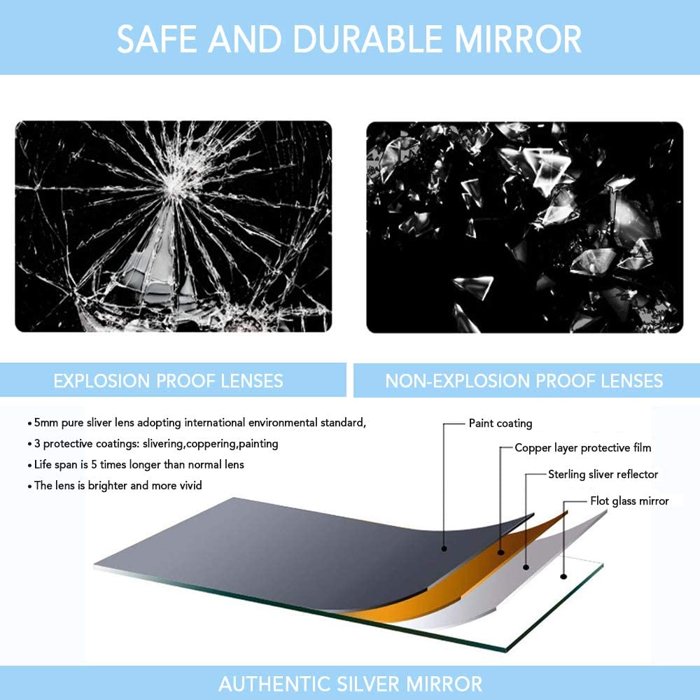 PexFix Full Length Mirror, Rectangle Floor Mirror Full Body Mirror Aluminum Alloy Frame Wall Mirror Hanging Leaning Standing Mirror 59