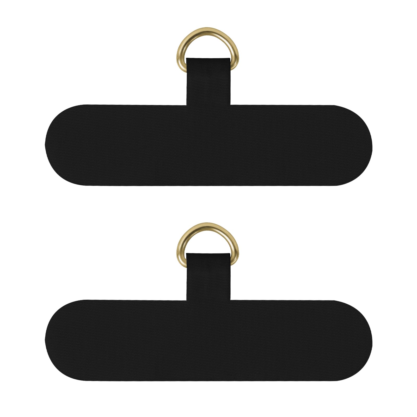 COCASES Phone Tether Tab, Phone Lanyard Tab 4 Pack Phone Strap Replacement Part Compatible for iPhone Samsung Smartphone (Black x2)