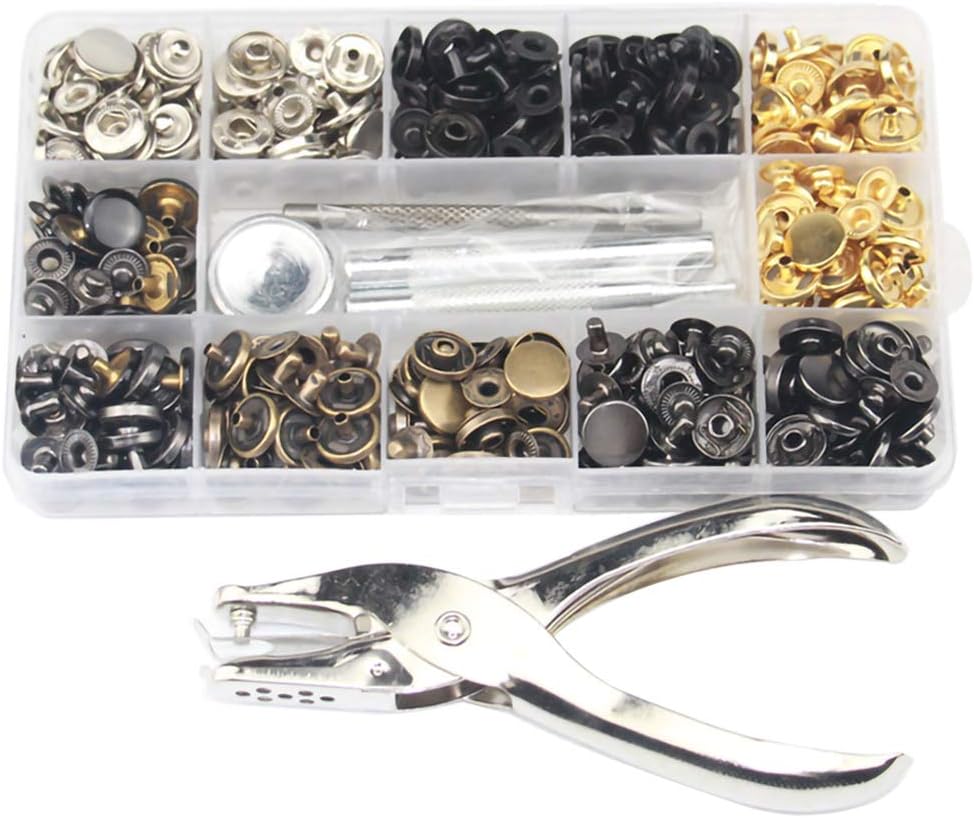 Press Stud Set with Pliers, 120 Pcs/Set Sewing Snap Clothes Fasteners